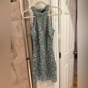 Lulus Love Poem Mint Lace Mini Dress